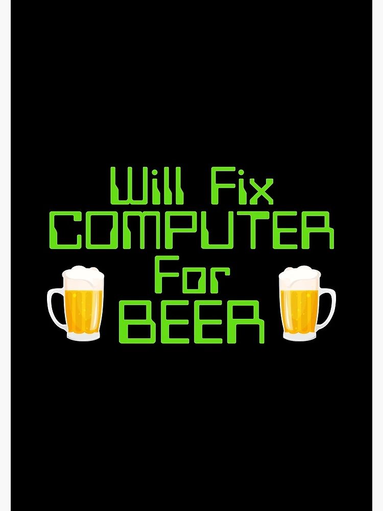 Thumbnail 3 of 3, Journal, Will Fix Computer For Beer, Computer Nerd, Computer Repair designed and sold by Designs4Less.