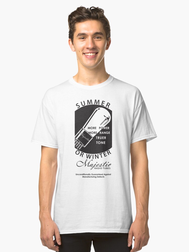 Alternate view of vintage radio tubes ad Classic T-Shirt