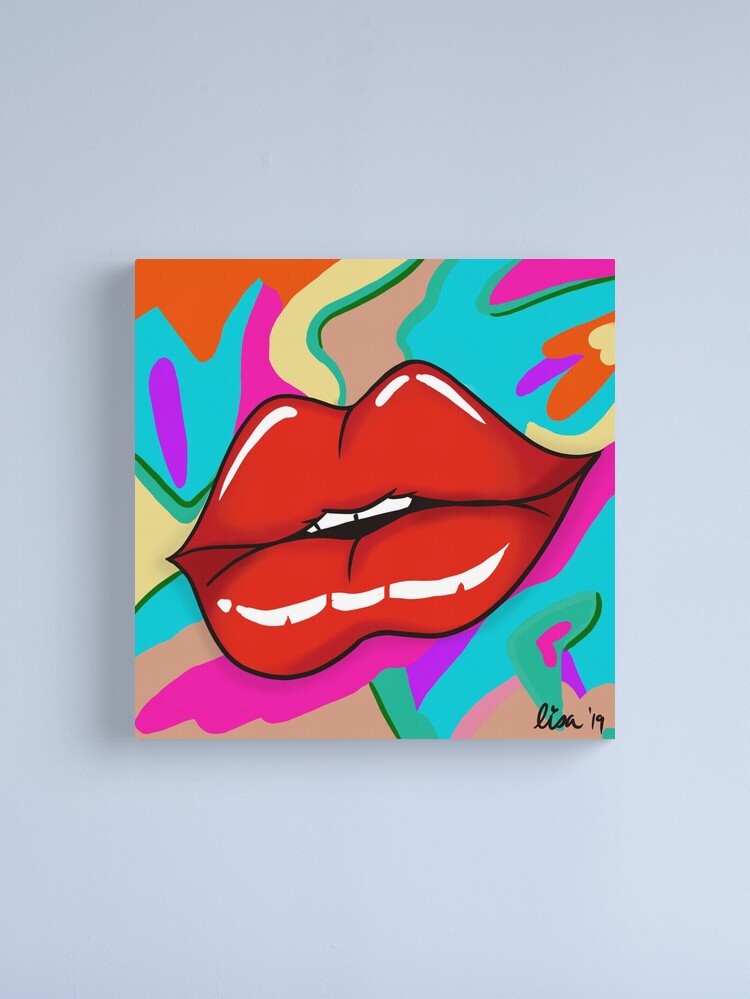 Pink Lips Canvas Print – Art Print Shop