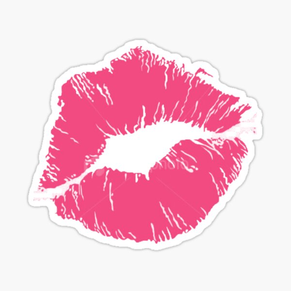 2 x Vinyl Stickers 10cm Diamond Fashion Lips Pink Lipstick Cool Gift #14593 