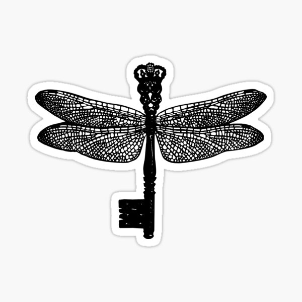 The Dragonfly Key Sticker