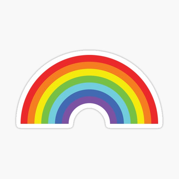 Rainbow Sticker for Sale by icaretees