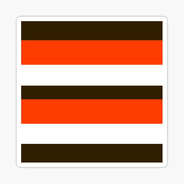 Cleveland Browns Stripe, Cleveland Football Orange  Sticker for