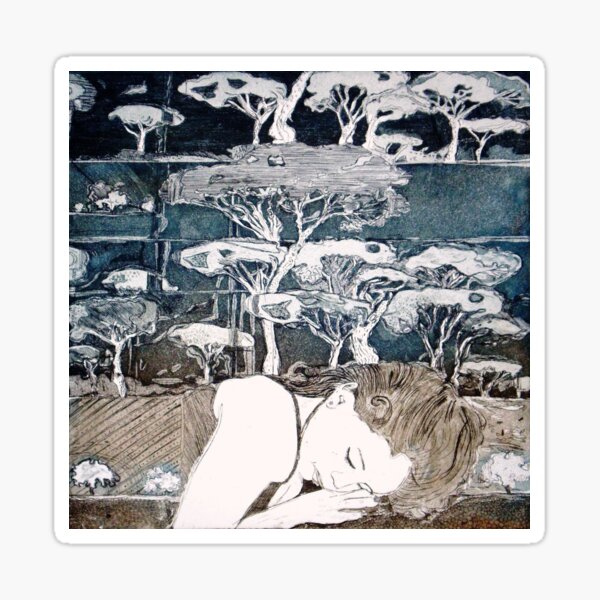 "Dreaming of Life" Aquatint Etching Sticker
