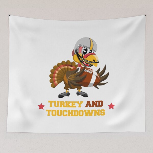 Item preview, Turkey and Touchdowns Thanksgiving and Football designed and sold by SassyYetClassy.