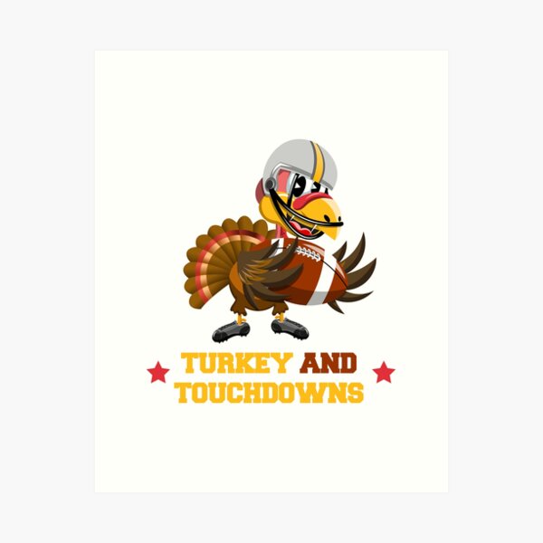 Turkey and Touchdowns Thanksgiving and Football Digital Art by Sassy Lassy  - Fine Art America