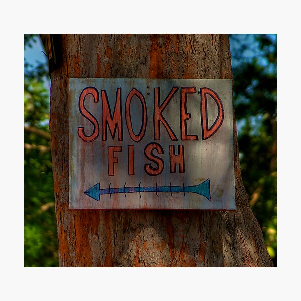 Vista previa del artículo con la obra «Smoked Fish», diseñado y vendido por Bill Wetmore.