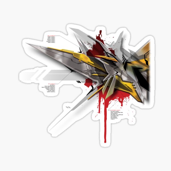 Cybercutter Mecha Resistance! Sticker