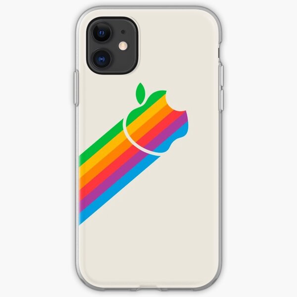 Apple Retro Logo Beam iPhone Soft Case
