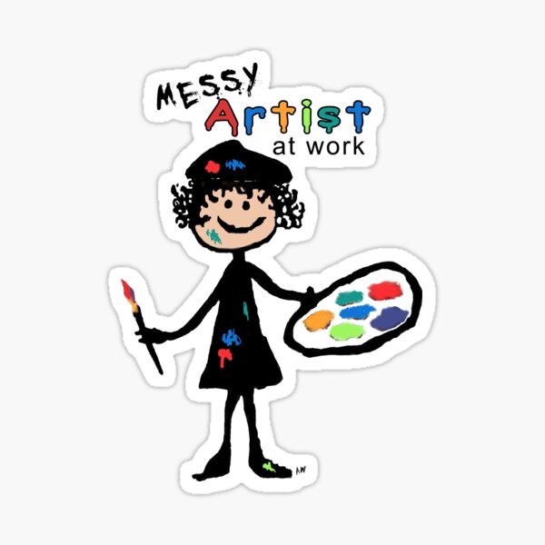 Item preview, Messy Artist At Work (for light color clothing) designed and sold by Arline Wagner.