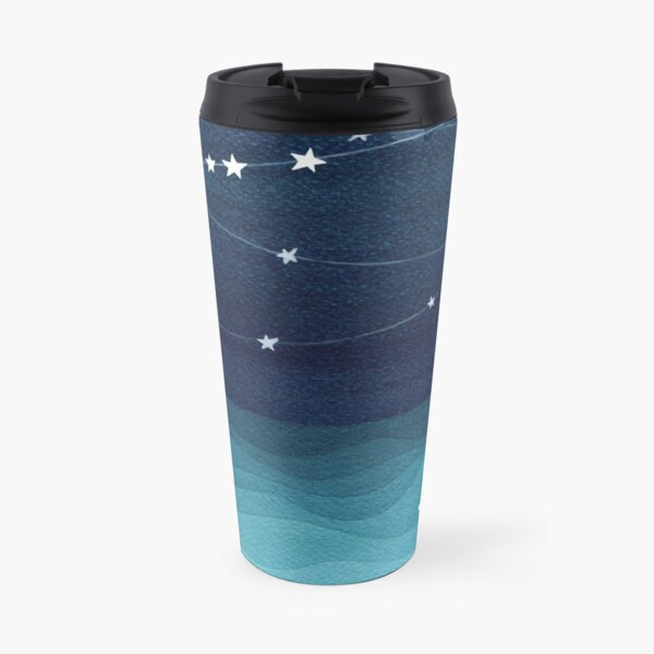 Garland of stars, teal ocean Travel Mug