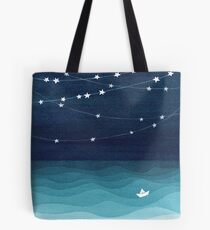 Garland von Sternen, aquamariner Ozean Tote Bag