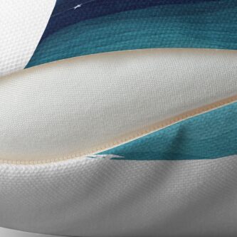 Alternate view of Garland of stars, teal ocean Floor Pillow