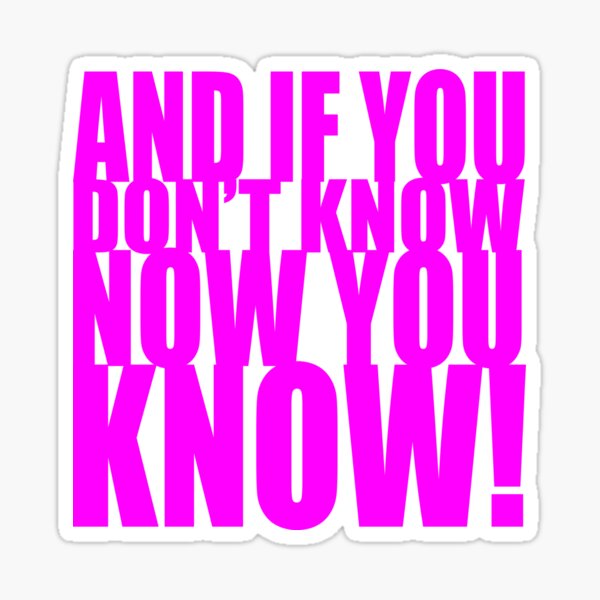 now you know Sticker for Sale by vasa221