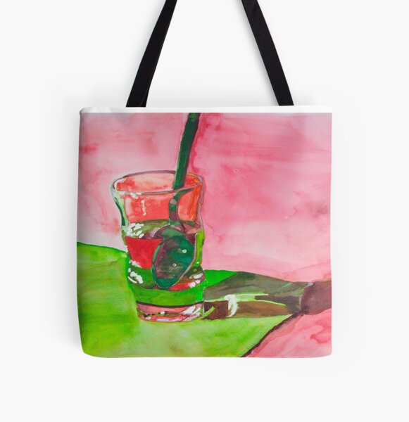 Glass and Spoon All Over Print Tote Bag
