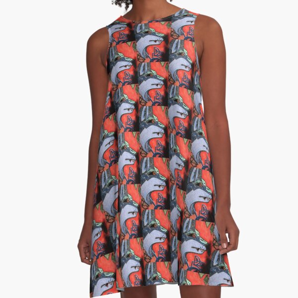 WOLF GRAFFITI A-Linien Kleid