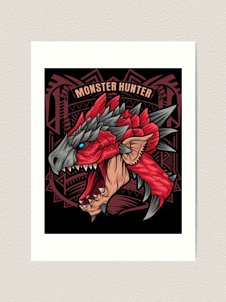 Rathalos MHW Art Print For Sale By Dandeelion Redbubble   Farp,small,wall Texture,product,750x1000.u7 