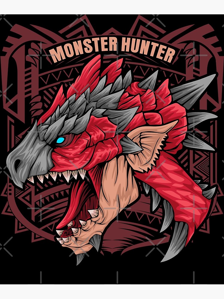 Rathalos MHW Poster By Dandeelion Redbubble   Flat,750x,075,f Pad,750x1000,f8f8f8.u7 