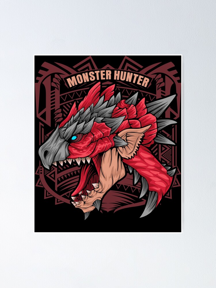 Rathalos MHW Poster By Dandeelion Redbubble   Fposter,small,wall Texture,product,750x1000.u7 