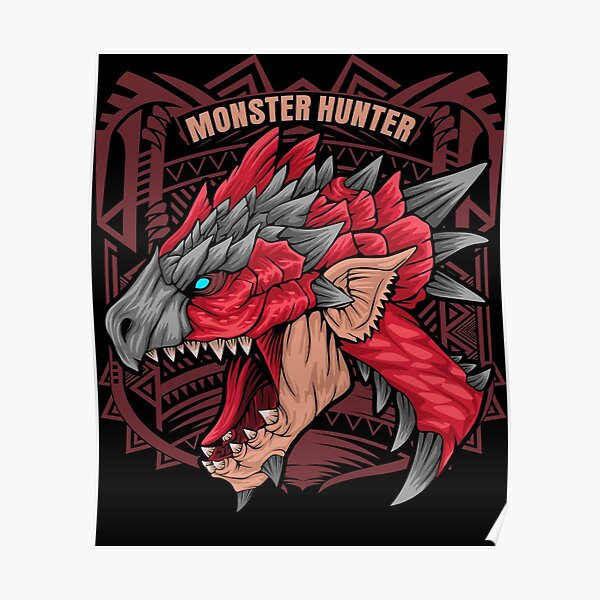 Rathalos MHW Poster By Dandeelion Redbubble   Poster,504x498,f8f8f8 Pad,600x600,f8f8f8.u7 