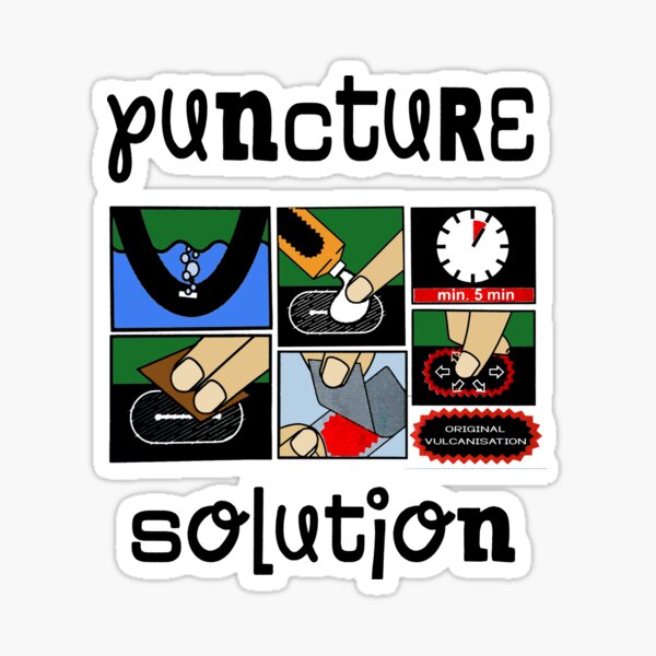 cycle puncture sticker