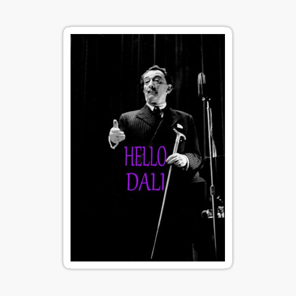 Salvador Dali at Columbia University 1964 Sticker