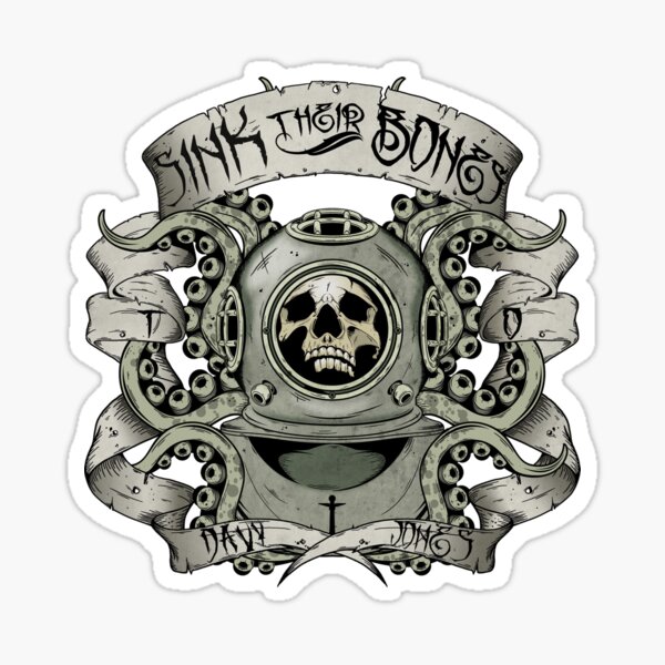 davy jones Kraken nightlife Sticker for Sale by uarkaker