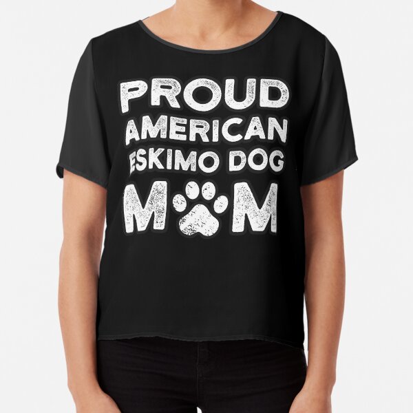 American Eskimo Dog Mom, Proud Dog Mama Chiffon Top
