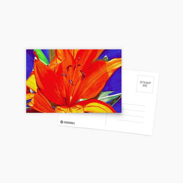 Big Orange Lily Postcard