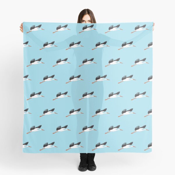 Flying storks pattern Scarf