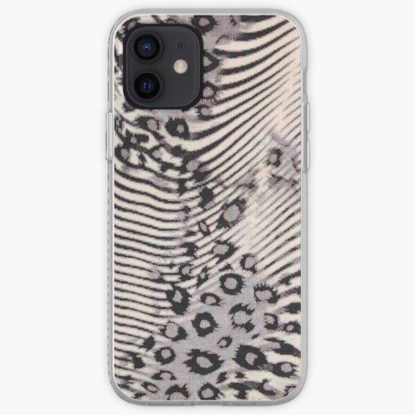 Faux Fur, Leatherette, Leopard/Zebra Combination iPhone Soft Case