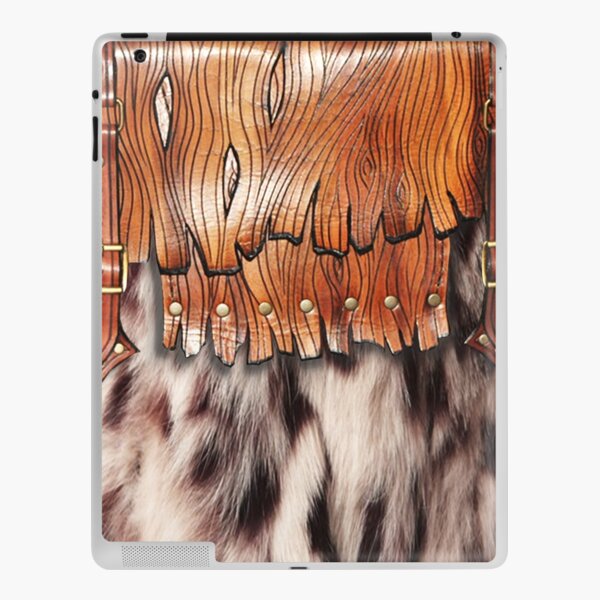 Western Style, Faux Leopard Fur, Leatherette Fringe iPad Skin