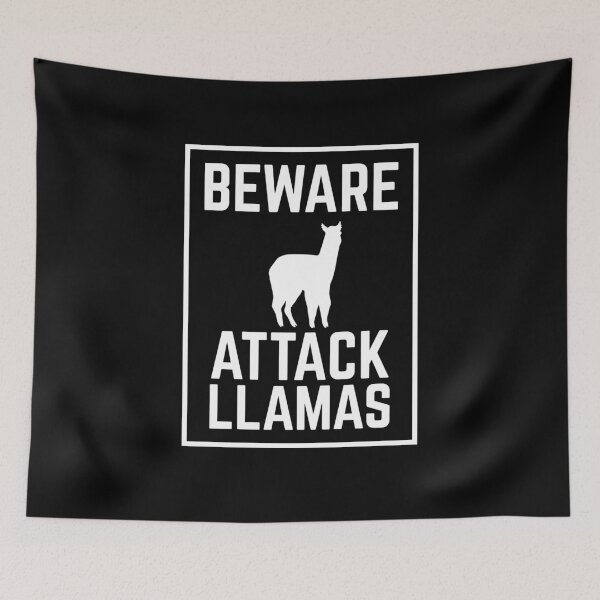 Item preview, BEWARE ATTACK LLAMAS designed and sold by jazzydevil.