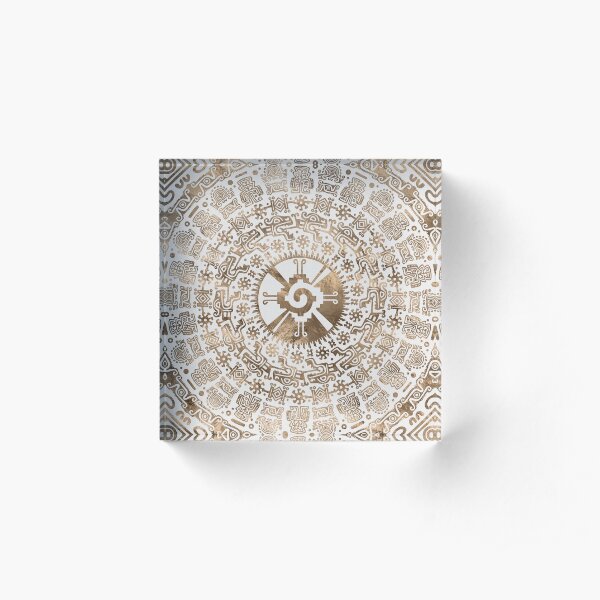 Hunab Ku Pastel gold Acrylic Block
