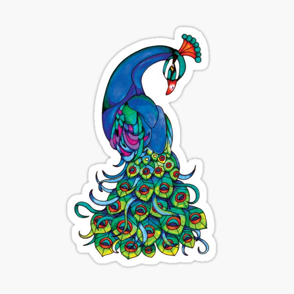 peacock Sticker