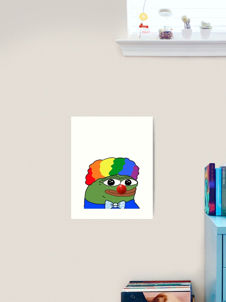 pepe the frog clown dank meme Art Board Print for Sale by Lil Stank