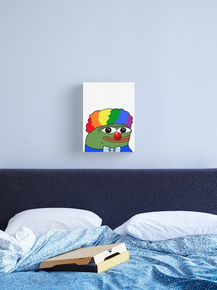 pepe the frog clown dank meme Art Board Print for Sale by Lil Stank