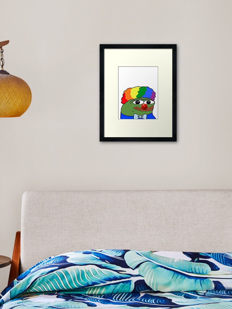 pepe the frog clown dank meme Art Board Print for Sale by Lil Stank