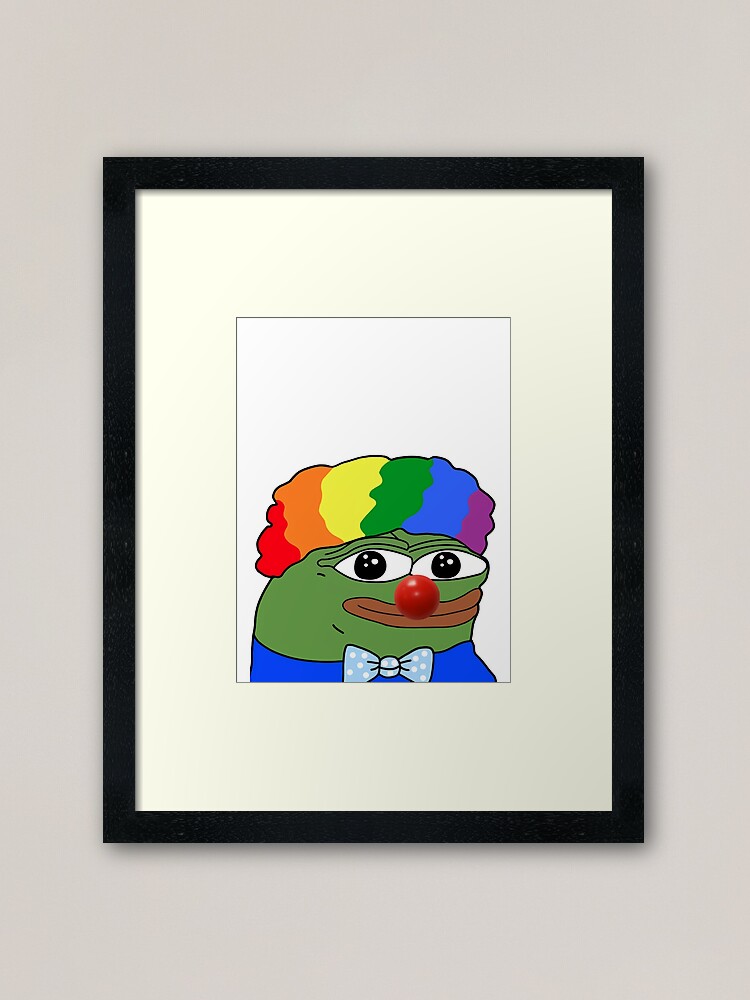 pepe the frog clown dank meme Art Board Print for Sale by Lil Stank