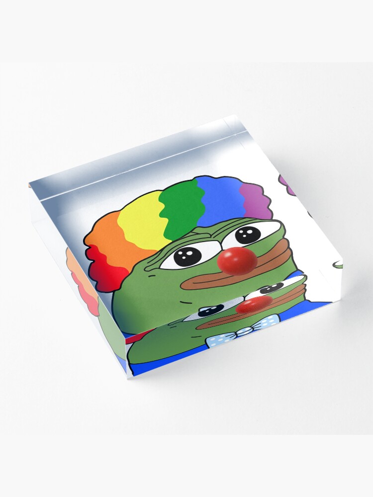 pepe the frog clown dank meme Art Board Print for Sale by Lil Stank