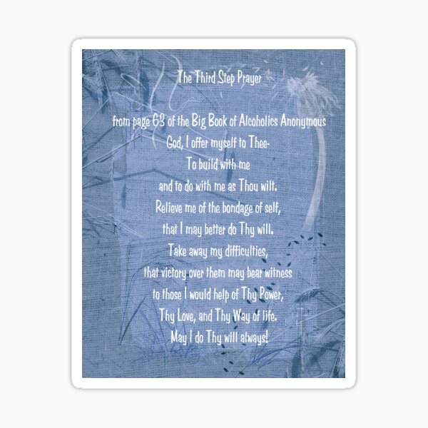 Item preview, Third Step Prayer from the Big Book of Alcoholics Anonymous designed and sold by Delights.
