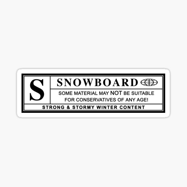 Shred 'Til Dead Snowboarder Sticker for Sale by Robin Pinger