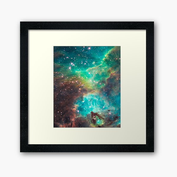 Hubble telescope (Tarantula Nebula) Framed Art Print