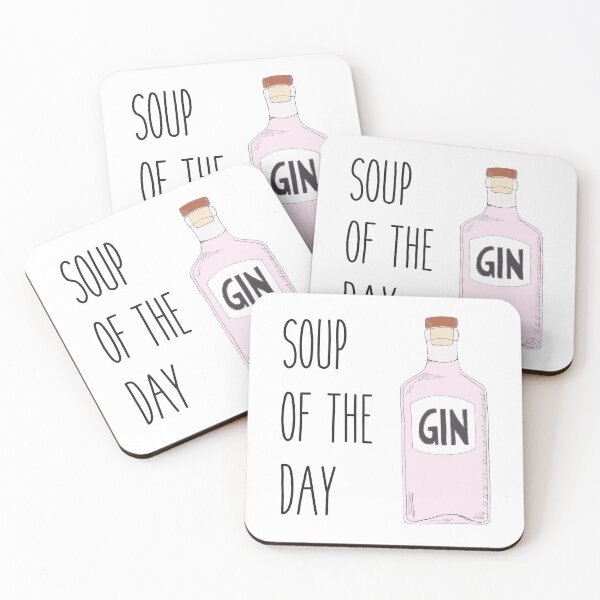 Item preview, Quirky gin lover gift - Pink gin - Soup of the day gin designed and sold by oyptjewellery.