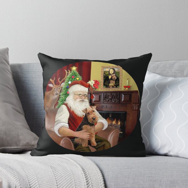 Item preview, Santa at Home with His Welsh Terrier designed and sold by JeanBFitzgerald.