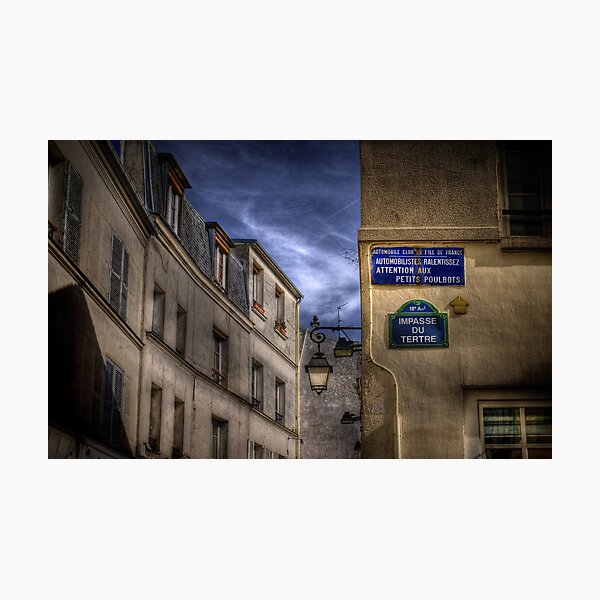 Tirage Photo de Paris Montmartre – Place Dalida Vieux Paris Image en Noir  et Blanc Affiche Poster Décoration