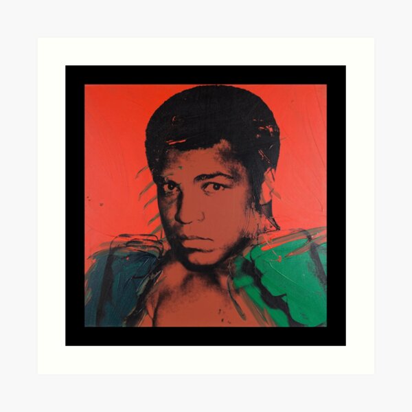 mohamed ali by andy warhol Art Print