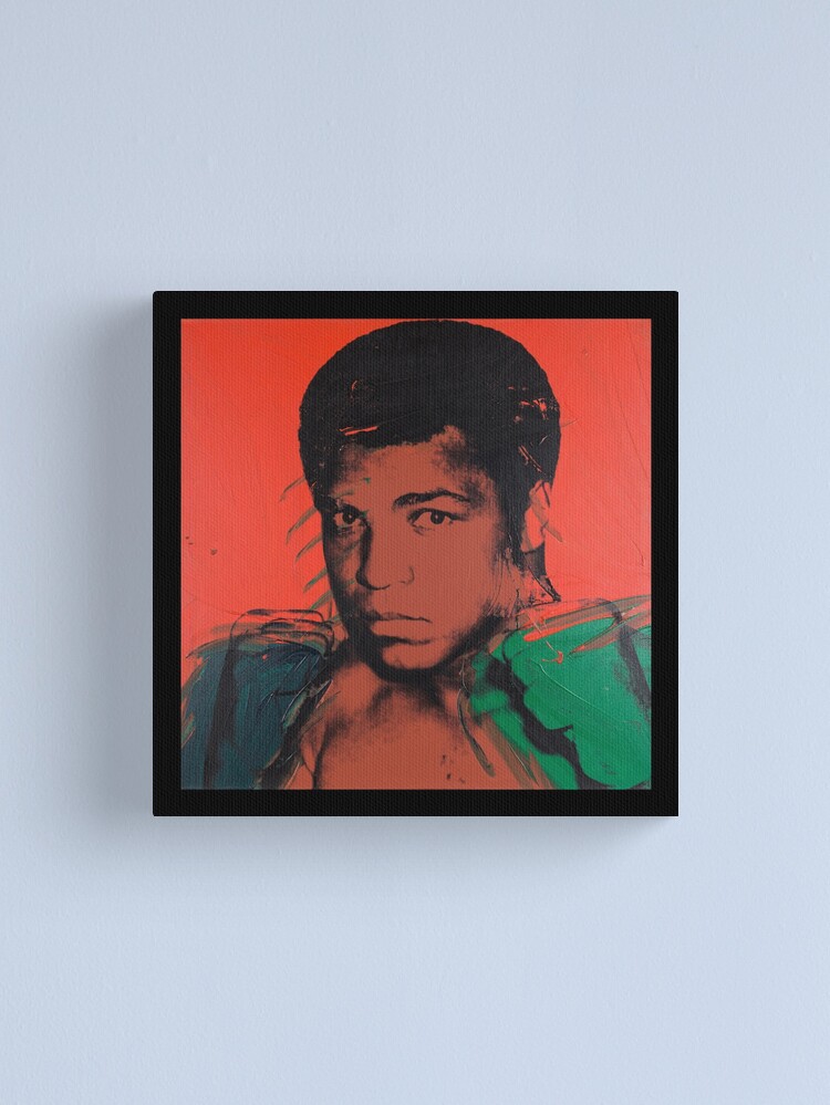 Thumbnail 1 of 3, Canvas Print, mohamed ali by andy warhol designed and sold by jimarion.