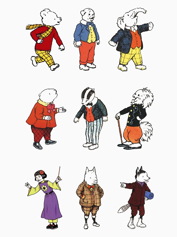 "Rupert Bear and Friends" T-shirt by attractivedecoy | Redbubble