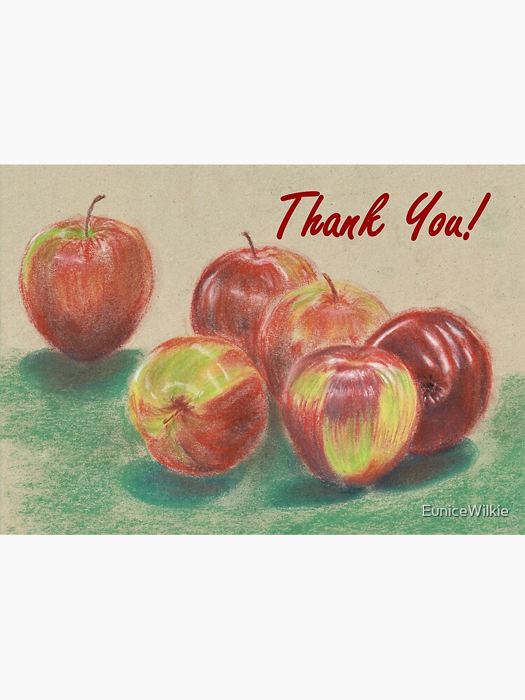 Thumbnail 2 of 2, Greeting Card, Apples - Thank You Card designed and sold by EuniceWilkie.